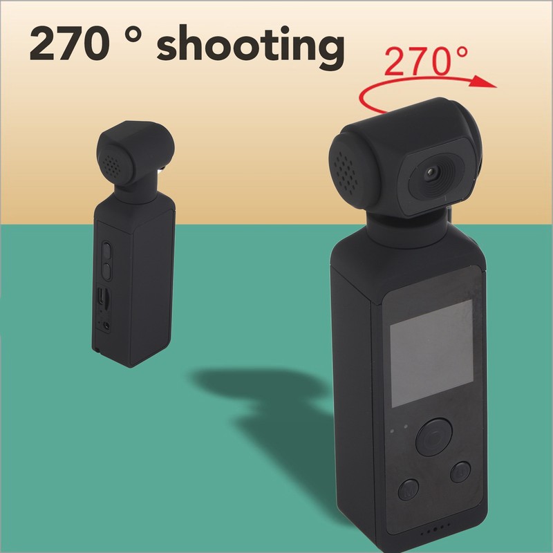 Pocket Camera 4K HD 270° Rotatable Anti Shaking Wifi with