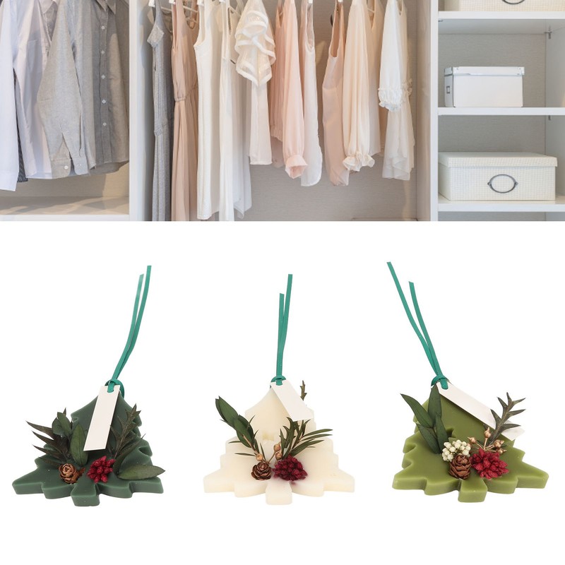 3pcs Aromatherapy Tablets Different Fragrances Tree Shaped Dry Flowers Scented