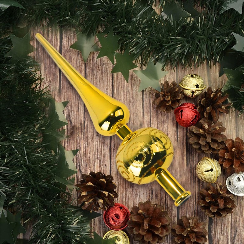 ZDNT Christmas Tree Topper, Gold Christmas Tree Topper, Plastic, Christmas