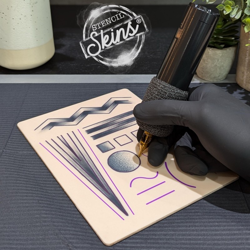 Pre-Printed Tattoo Practice Skins - 5 Pack | Pre Printed
