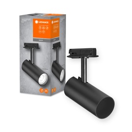 LEDVANCE TRACKLIGHT 4058075756625 Rail System Light Head, Black, GU10 Base, Can be Fitted with Simple or Smart Lamp, Smart WiFi Loft Design, IP20 Protection Class