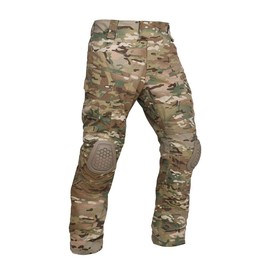 KRYDEX K4 Combat Pants with Knee Pads Ripstop Como Cargo Pants for Men (XL, MC)