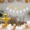 God Bless Decorations -White and Gold Dove Banner, Cross Garlands