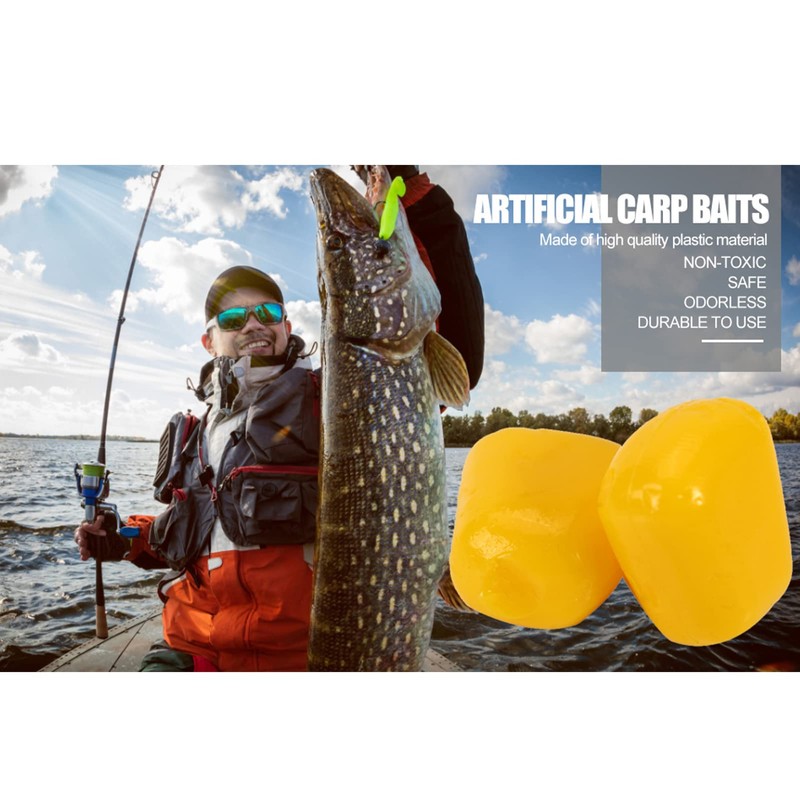 Ejoyous Artificial Corn Baits for Fishing, Pack of 50 Fake