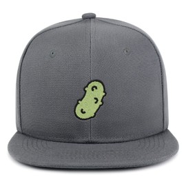 Pickle Hip-Hop Snapback Hat Embroidered Dark Grey Baseball Cap Dill Juice