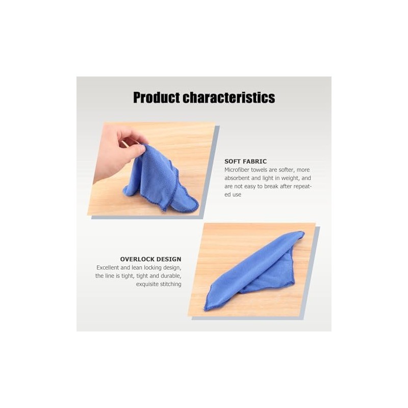 Toalla de limpieza absorbente de fibra (5 unidades, 25 x