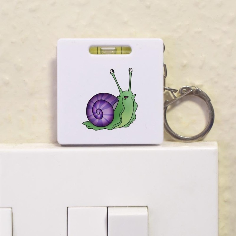 'Happy Snail' Keyring Tape Measure/Spirit Level Tool (KM00041752)