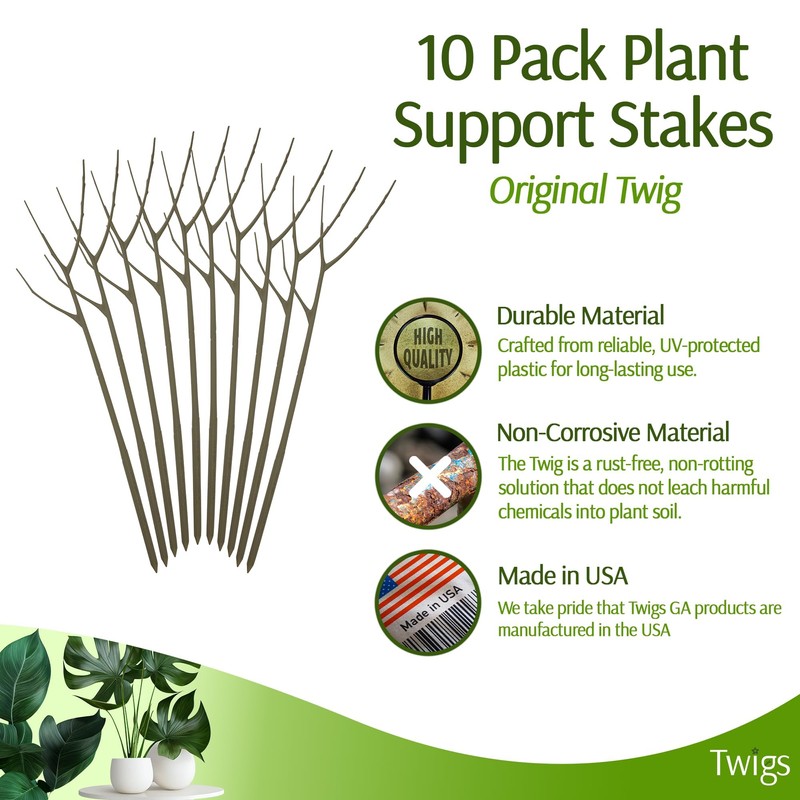 Twigs GA - Plant Support Stakes, Stem Holder Structures for