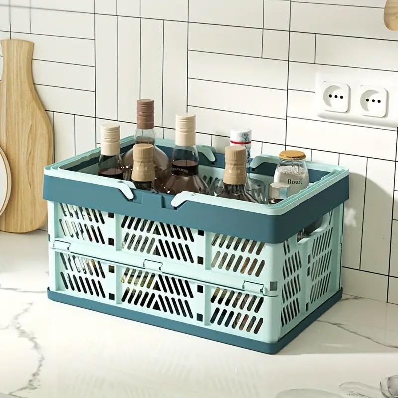 AIMALL Foldable Picnic Basket, Large Portable Shopping Basket for Vegetables