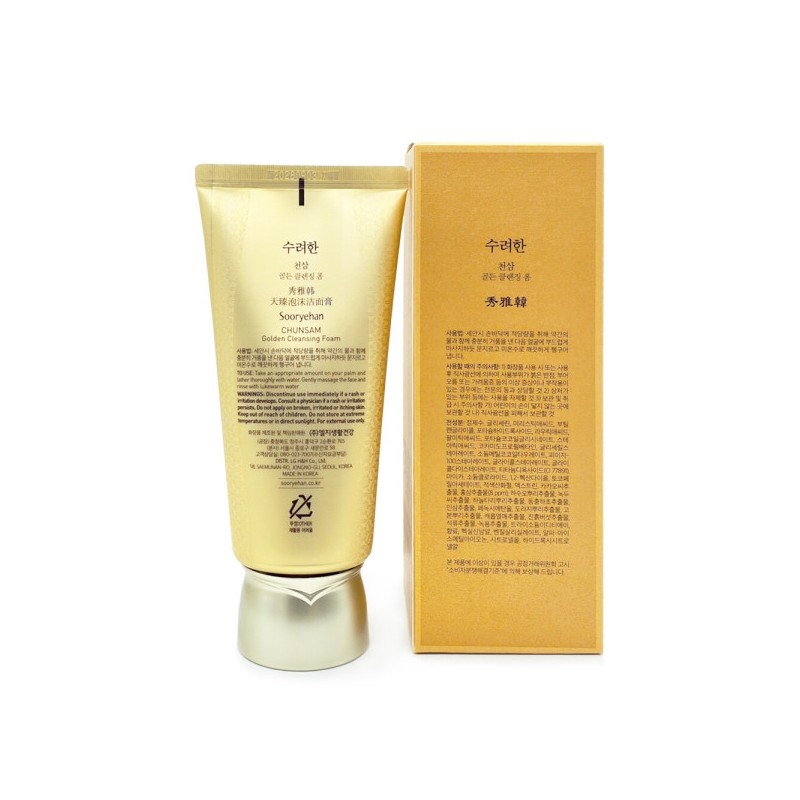 Suryeohan Cheonsam Golden Cleansing Foam 160ml / 수려한 천삼 골든