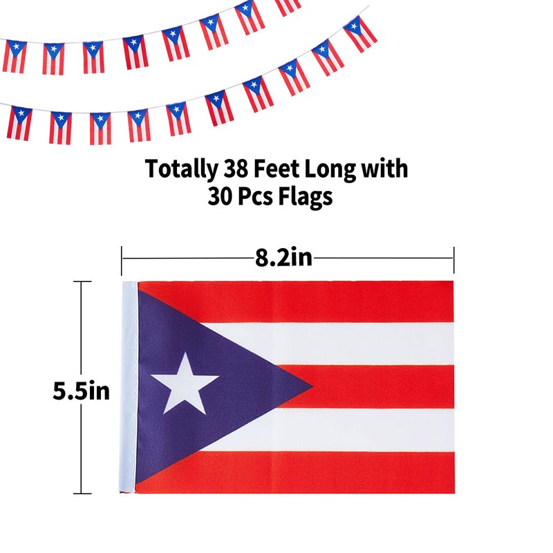 Puerto Rico Flags Puerto Rican Small String Mini Flag Pennant
