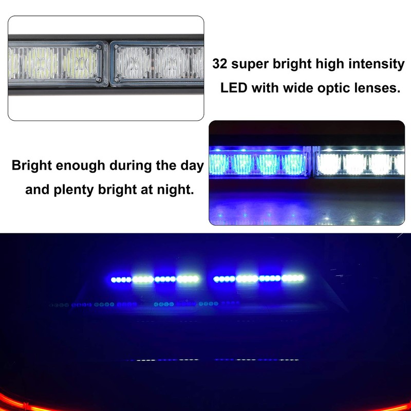 ASPL 2x16.8 inch Emergency Flashing LED Traffic Advisor Strobe Light