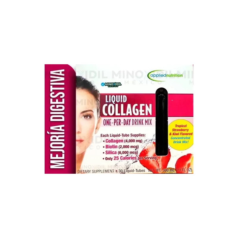 Applied Nutrition Colageno Liquido, Una Por Dia 300ml Sabor Mezcla