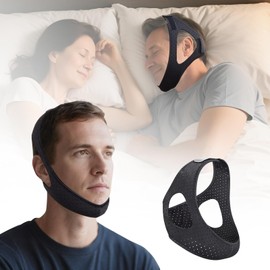 YeyHaiza Chin Strap for Sleeping,CPAP Chin Strap Stop Snoring Solution with Adjustable Velcro,Anti Snoring Devices Breathable and Reusable, Anti Snore Chin Strap for CPAP Users,M