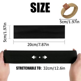 Pack of 8 Yoga Headbands, Women's Sports Headbands, Non-Slip Hair Bands, Black Hair Bands, Non-Slip Hair Bands, for Fitness, Running, Exercise, Gym