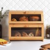 Tropic Home Supplies Double Layer Bread Box for Kitchen Countertop,