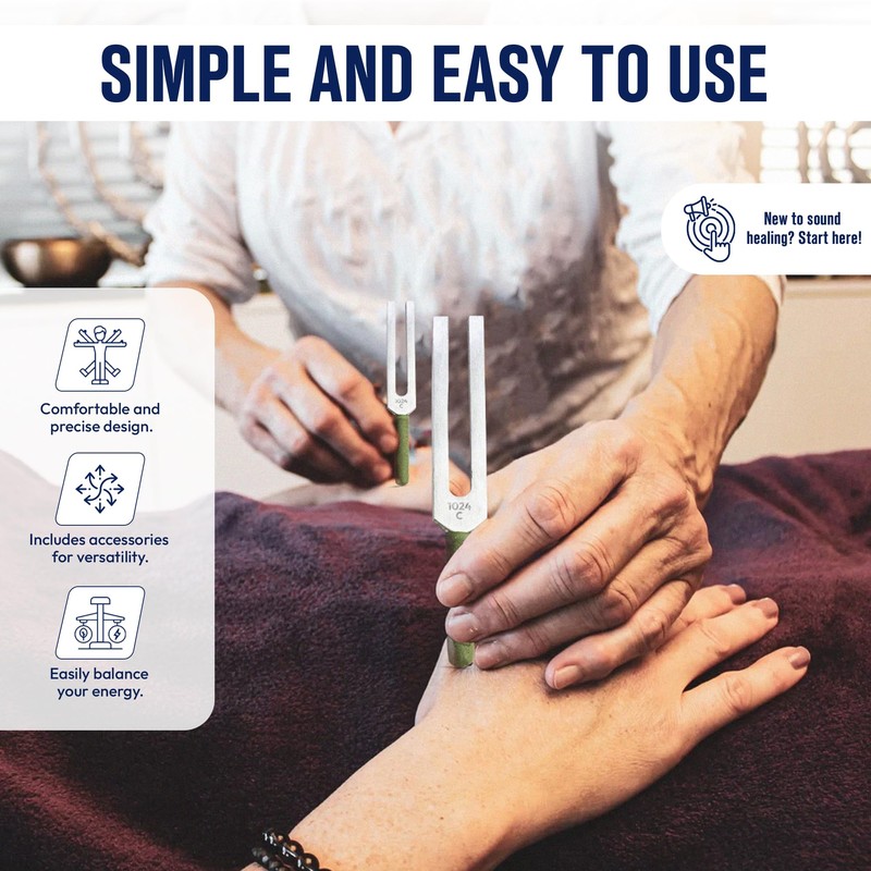 Tuning Fork Set for Healing & Vibration Therapy – 128hz,