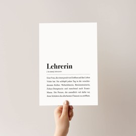 Teacher Poster DIN A4: Teacher Definition