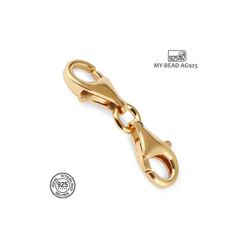 My-Bead Base Clasp 925 Sterling Silver 24K Double Gold-Plated Interchangeable
