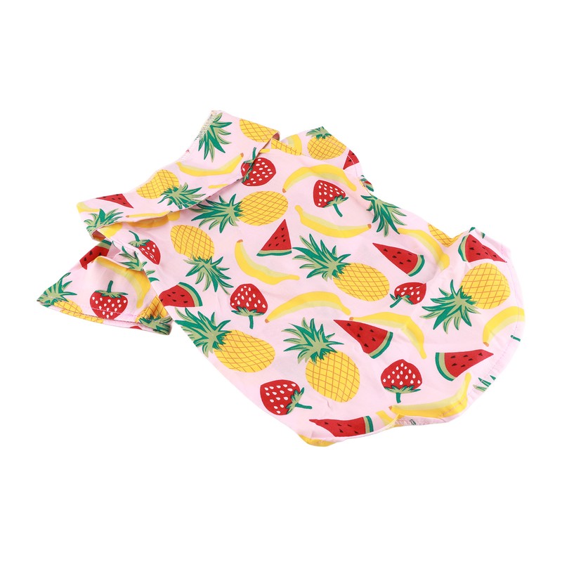 Dog Fruit Print Shirt Breathable Cool Fashionable Cute Pet Clothes