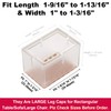 Chair Leg Floor Protectors Rectangular Fit Length 1-9/16" to 1-13/16"