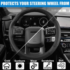 Auto Car Steering Wheel Cover for Hyundai 14.5-15 inches Interior Trim
