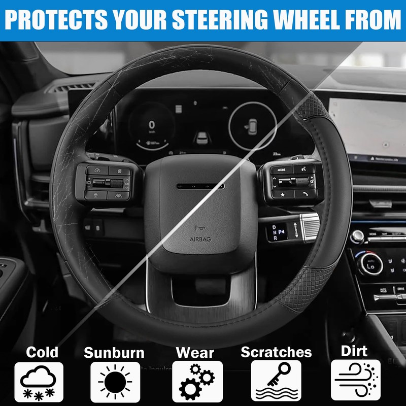 Auto Car Steering Wheel Cover for Hyundai 14.5-15 inches Interior