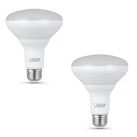 Feit Electric BR30DM/10KLED/2 9.5 Watt E26 BR30 Soft White LED Dimmable Light Bulb 2 Pack