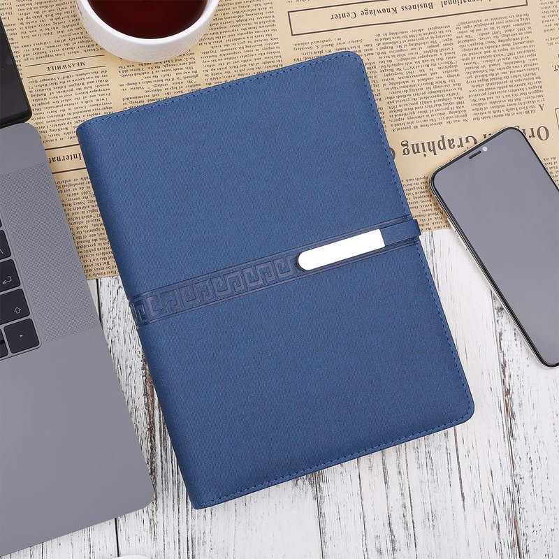 FOBOZONE Notebook A5 leather, refillable diary, student notebook, 200 thick