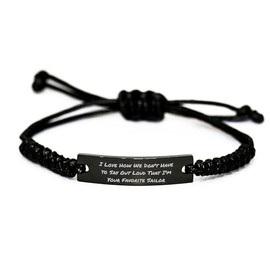 Sailor Love Rope Birthday Unique Gift for Favorite Sailor Men, Funny Quote Engraved Black Stainless Steel Rope Bracelet, Gifts from Women to Sailor, Gifts for Sailor Birthday