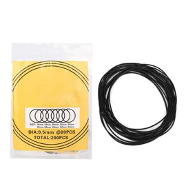 Watch Back Cover Seal Gaskets, Rotekt 200pcs O-Ring Waterproof Rubber Seal Watch Back Cover Seal Gaskets Repairing Tool Watch Accessories(0.5mm)