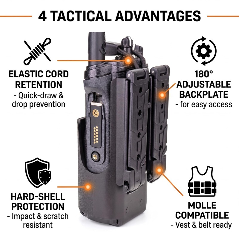 Zeadio Tactical Radio Holster for Motorola APX 6000 / APX