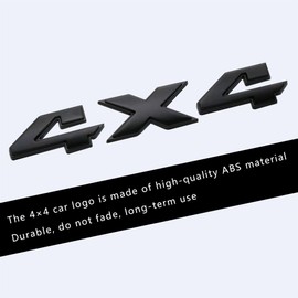 Mearo Car Emblem, Car Decals, 3D 4 x 4 Emblem Nameplate Decal for Rear Tailgate Decoration, Car Sticker Car Exterior Accessories Compatible with Toyota Tundra Tacoma Dodge Ram etc Truck SUV Pickup