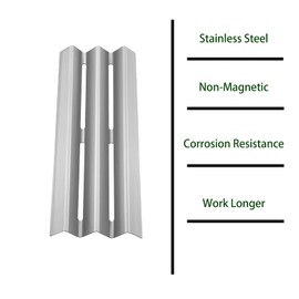 Damile 16.5 Inch Grill Heat Plates Heat Shield Burner Cover Flame Tamer, BBQ Gas Grill Replacement Parts for Napoleon 85-3072-8, 85-3082, 85-3083, LD485RSIB, M485RB, RSIB, LEX485/605/730 LE LD485
