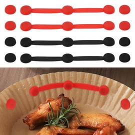 4 Sets Magnete für Heißluftfritteuse,Backpapier Halter für Airfryer,Silikon Magnete für Airfryer,für Heißluftfritteuse für Backpapiereinlagen Verhindert das Verbrennen von Papier Küchenzubehör