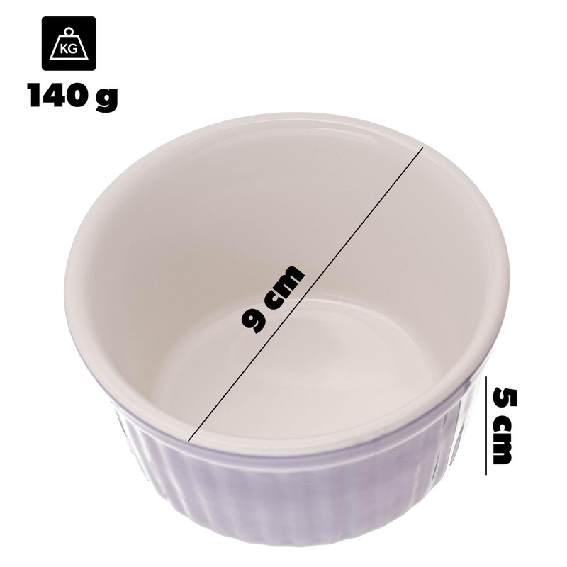 KADAX Soufflé Förmchen, 1 Stück, Ø 9cm Crème Brûlée Schälchen,