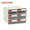 6-Pack Stackable Plastic Desktop Parts Storage Drawers with Labels