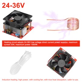 1000W ZVS Induction Heating Board Module Low Voltage Heater Coil Flyback Driver Heater with Copper Tube for DIY Small Parts Hardening Annealing