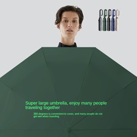 Mustarpicking Travel Folding Golf Umbrella 10 Ribs Automatic Open/Close,Lightweight Portable Backpack Car Parasol Outdoor,Sun/Rain,Anti 99 UV Protection UPF 50,Men Women Carabiner Handle Design