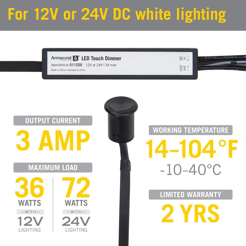 Armacost Lighting Touch Dimmer Switch for LED Lights 511220