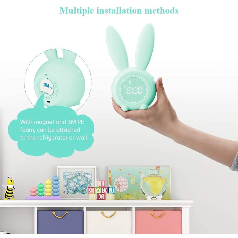 YONGYAO Children's Light Alarm Clock Rabbit Alarm Clock Wake Up