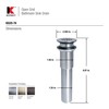 Keeney K820-74BRZ Universal Open Grid Bathroom Sink Drain Without Overflow,