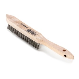 Lessmann 3 Rows Rivets Tree Pattern Hand Brush Stainless Steel Wire 120811