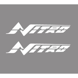 Imagnt Studio Graphics Set of 2 Boat Hull Marine Grade Vinyl Decals fits Nitro Boat, Restoration Stickers Select Size and Color (12 inches, White)