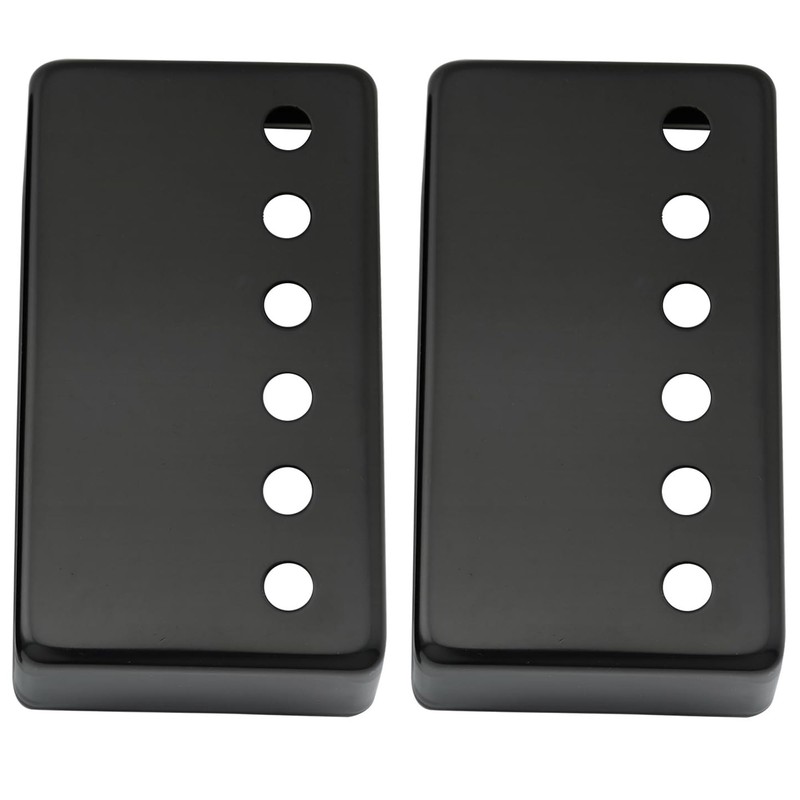 Musiclily Humbucker Pickup Cover Set for Electric Guitar, Black(Set of