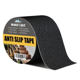 Amazing Works Grip Tape - Heavy Duty Anti Slip Tape, Grip Tape Grit Non Slip for Stairs Outdoor/Indoor, Waterproof High Traction Stairs Non Skid Tape, Durable Triple Layer Adhesive (6 Inch x 36 Feet)