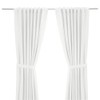 IKEA Ritva 401.119.92 White Curtain Set, 2 Panels with Tie-Backs