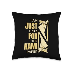 Easy Best Origami Crane Paper Gifts For Beginners Just Here for The Kami Folding Owl Paper Crane Origami Throw Pillow, 16x16, Multicolor