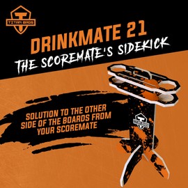 Titan Bags DrinkMate21 – 32" Portable Drink Holder & Streaming Stand for Cornhole Games w/Integrated Slots for Tablets, Phones, & Scorecards - Perfect Pair for ScoreMate 21 Cornhole Scoreboard