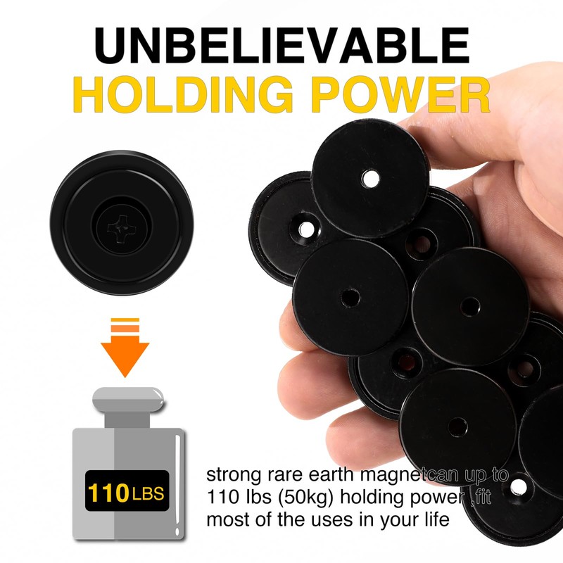DIYMAG 12Pcs Neodymium Round Base Cup Magnet,Strong Rare Earth Magnets